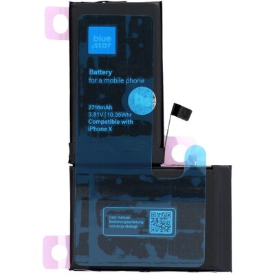BlueStar iPhone X 2716mAh Polymer Baterie - Smartphone Baterie BlueStar iPhone X 2716mAh Polymer Baterie - Smartphone Baterie