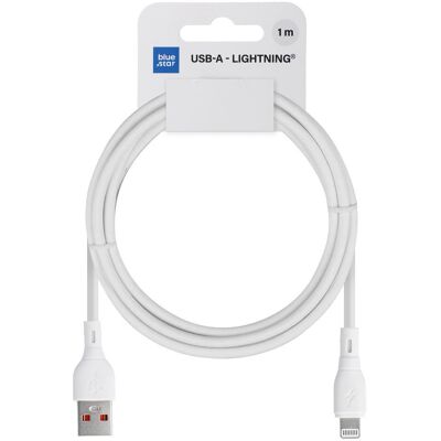 Kabel USB-A na Lightning Blue Star 2.4A ECO 1 m PJ68-24-2.4 bílý Kabel USB-A na Lightning Blue Star 2.4A ECO 1 m PJ68-24-2.4 bílý