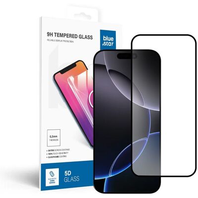 Tvrzené sklo pro iPhone 17 PRO MAX/ 18 PRO MAX (celoplošně lepicí) Blue Star 5D černé Tvrzené sklo pro iPhone 17 PRO MAX/ 18 PRO MAX (celoplošně lepicí) Blue Star 5D černé