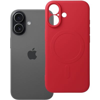 TopQ Silikonový kryt pro iPhone 17 Mag Cover kompatibilní s MagSafe (ochrana fotoaparátu) červený TopQ Silikonový kryt pro iPhone 17 Mag Cover kompatibilní s MagSafe (ochrana fotoaparátu) červený