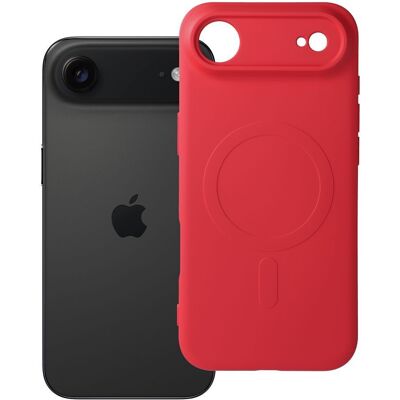 TopQ Silikonový kryt pro iPhone 17 AIR Mag Cover kompatibilní s MagSafe (ochrana fotoaparátu) červený TopQ Silikonový kryt pro iPhone 17 AIR Mag Cover kompatibilní s MagSafe (ochrana fotoaparátu) červený