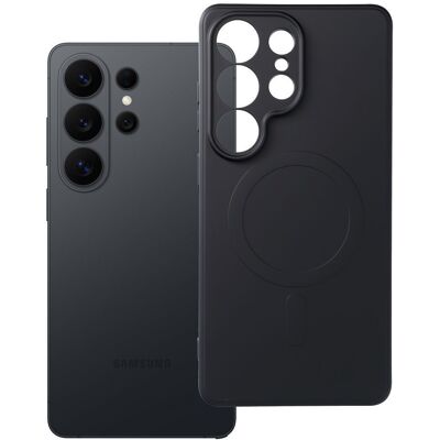 TopQ Silikonový kryt pro Samsung S26 ULTRA Mag Cover kompatibilní s MagSafe (ochrana fotoaparátu) černý TopQ Silikonový kryt pro Samsung S26 ULTRA Mag Cover kompatibilní s MagSafe (ochrana fotoaparátu) černý