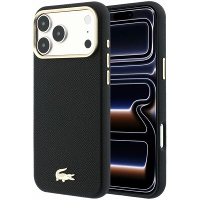 Lacoste PU Leather Champs Elysees Gold Logo MagSafe Zadní Kryt pro iPhone 18 Pro Max Black Lacoste PU Leather Champs Elysees Gold Logo MagSafe Zadní Kryt pro iPhone 18 Pro Max Black