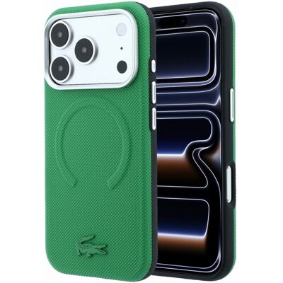 Lacoste PVC Petit Pique Semi Wrap Embossed MagSafe Zadní Kryt pro iPhone 18 Pro Max Estragon Lacoste PVC Petit Pique Semi Wrap Embossed MagSafe Zadní Kryt pro iPhone 18 Pro Max Estragon