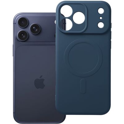 TopQ Silikonový kryt Silicone Mag Cover s ochranou fotoaparátu a podporou MagSafe pro iPhone 18 Pro Max / 17 Pro Max tmavě modrý TopQ Silikonový kryt Silicone Mag Cover s ochranou fotoaparátu a podporou MagSafe pro iPhone 18 Pro Max / 17 Pro Max tmavě modrý