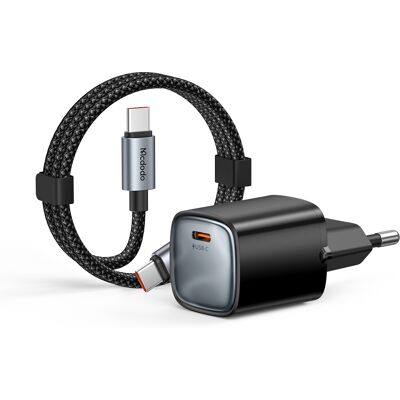 Mcdodo Nano Series CH-8262 síťová nabíječka 65W GaN USB-C s kabelem USB-C 1.2m černá Mcdodo Nano Series CH-8262 síťová nabíječka 65W GaN USB-C s kabelem USB-C 1.2m černá