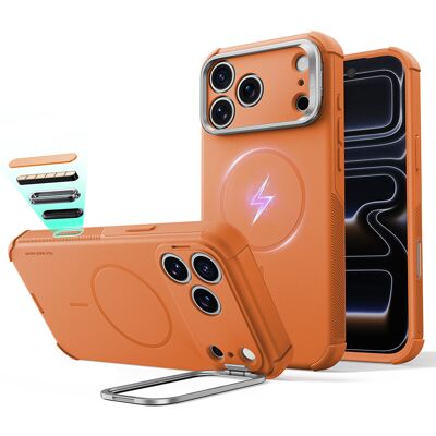 ESR Cyber Armor Kickstand kryt pro iPhone 18 Pro / iPhone 17 Pro oranžový ESR Cyber Armor Kickstand kryt pro iPhone 18 Pro / iPhone 17 Pro oranžový