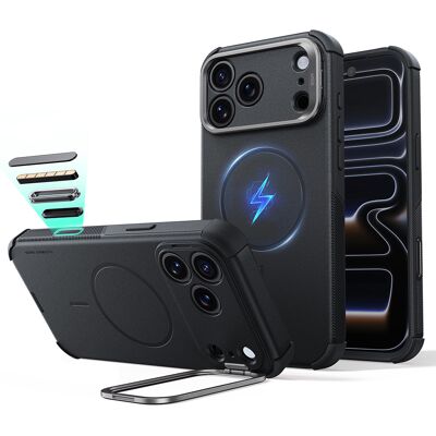 ESR Cyber Armor Kickstand kryt pro iPhone 18 Pro Max / 17 Pro Max černý ESR Cyber Armor Kickstand kryt pro iPhone 18 Pro Max / 17 Pro Max černý
