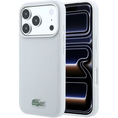 Lacoste PVC Iconic Petit Pique Metal Logo MagSafe Zadní Kryt pro iPhone 18 Pro Light Grey Lacoste PVC Iconic Petit Pique Metal Logo MagSafe Zadní Kryt pro iPhone 18 Pro Light Grey