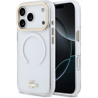 Lacoste IML Shockproof Petit Pique Gold Logo MagSafe Zadní Kryt pro iPhone 18 Pro Transparent Lacoste IML Shockproof Petit Pique Gold Logo MagSafe Zadní Kryt pro iPhone 18 Pro Transparent
