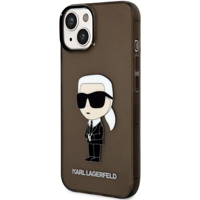 Černé tvrdé pouzdro Karl Lagerfeld iPhone 14 Plus - Kolekce Ikonik Černé tvrdé pouzdro Karl Lagerfeld iPhone 14 Plus - Kolekce Ikonik