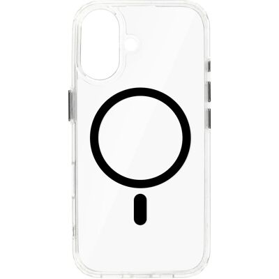 TopQ Zadní kryt Glossy Magsafe Clear iPhone 16 black TopQ Zadní kryt Glossy Magsafe Clear iPhone 16 black