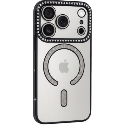 TopQ Zadní kryt Bling Magsafe pro iPhone 17 Pro black TopQ Zadní kryt Bling Magsafe pro iPhone 17 Pro black