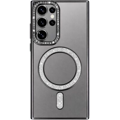 TopQ Zadní kryt Bling Magsafe pro Samsung Galaxy S25 Ultra černý TopQ Zadní kryt Bling Magsafe pro Samsung Galaxy S25 Ultra černý