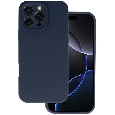 TopQ Zadní kryt Silicone Lite pro iPhone 16 Pro navy TopQ Zadní kryt Silicone Lite pro iPhone 16 Pro navy