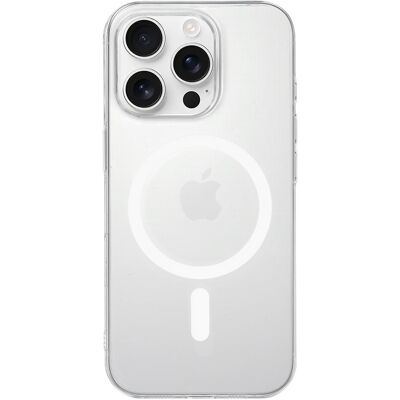 TopQ Zadní kryt Transparent Slim Magsafe pro iPhone 15 Pro bílý TopQ Zadní kryt Transparent Slim Magsafe pro iPhone 15 Pro bílý
