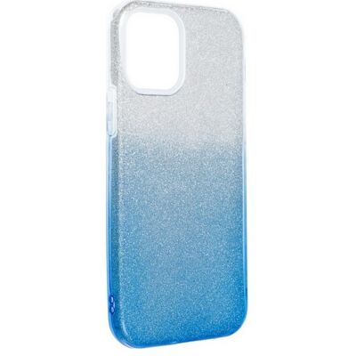 Forcell Zadní pevný kryt na mobil iPhone 12 glitter stříbrno-modrý Forcell Zadní pevný kryt na mobil iPhone 12 glitter stříbrno-modrý
