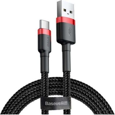 Datový kabel Baseus Cafule CATKLF-B91 USB-C 3A černo-červený Datový kabel Baseus Cafule CATKLF-B91 USB-C 3A černo-červený