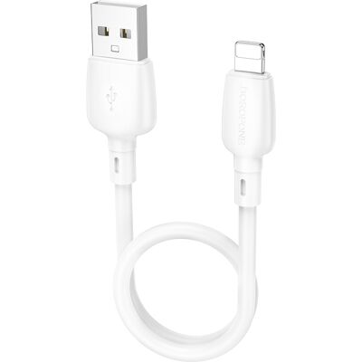 Kabel Borofone BX93 Super Power - USB na Lightning - PD 20W 0,25 metru bílý ROZBALENO Kabel Borofone BX93 Super Power - USB na Lightning - PD 20W 0,25 metru bílý ROZBALENO