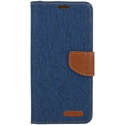 Knížkové pouzdro Canvas na mobil Xiaomi Redmi Note 13 modré tmavé Knížkové pouzdro Canvas na mobil Xiaomi Redmi Note 13 modré tmavé