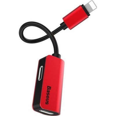 Adaptér Baseus L37 Lightning - 2x Lightning konektor červený Adaptér Baseus L37 Lightning - 2x Lightning konektor červený
