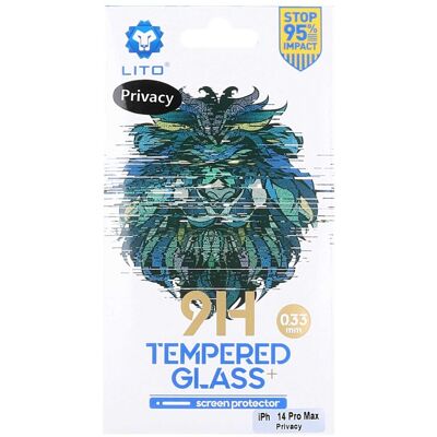 Tvrzené sklo LITO Privacy na mobil iPhone 14 Pro Max Tvrzené sklo LITO Privacy na mobil iPhone 14 Pro Max
