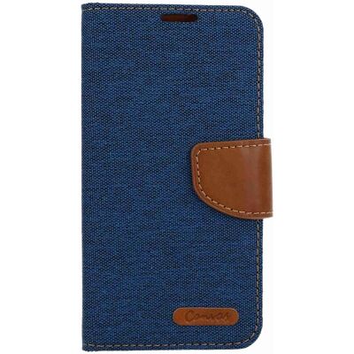 Knížkové pouzdro Canvas na mobil Samsung A40 modré tmavé Knížkové pouzdro Canvas na mobil Samsung A40 modré tmavé