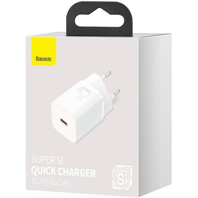 Adaptér Baseus Super Si s funkcí rychlonabíjení 25W bílý Adaptér Baseus Super Si s funkcí rychlonabíjení 25W bílý