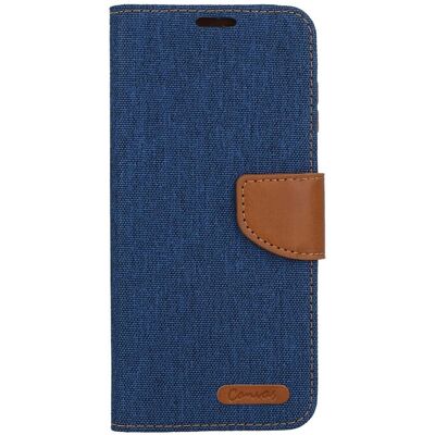Knížkové pouzdro Canvas na mobil Samsung A15 modré tmavé Knížkové pouzdro Canvas na mobil Samsung A15 modré tmavé