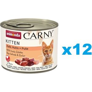 Animonda Carny Kitten Mokré Krmivo pro Kočky Telecí, Kuřecí a Krůtí - 200g Animonda Carny Kitten Mokré Krmivo pro Kočky Telecí, Kuřecí a Krůtí - 200g