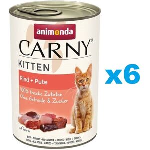 Animonda Carny Kitten Hovězí a Krůtí 6x400g Animonda Carny Kitten Hovězí a Krůtí 6x400g