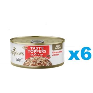 APPLAWS Taste Toppers Kuřecí prsa a hovězí v želé 6x156 g APPLAWS Taste Toppers Kuřecí prsa a hovězí v želé 6x156 g