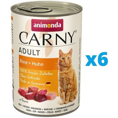 Animonda Carny hovězí & kuře 6 x 400 g Animonda Carny hovězí & kuře 6 x 400 g