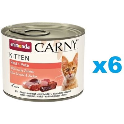 Animonda Carny Kitten Mokré Krmivo pro Kočky Hovězí + Krůta - 200g Animonda Carny Kitten Mokré Krmivo pro Kočky Hovězí + Krůta - 200g