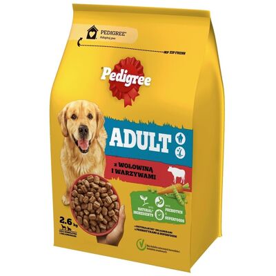 Suché krmivo Pedigree pro psy - Hovězí a zelenina - 2,6kg Suché krmivo Pedigree pro psy - Hovězí a zelenina - 2,6kg