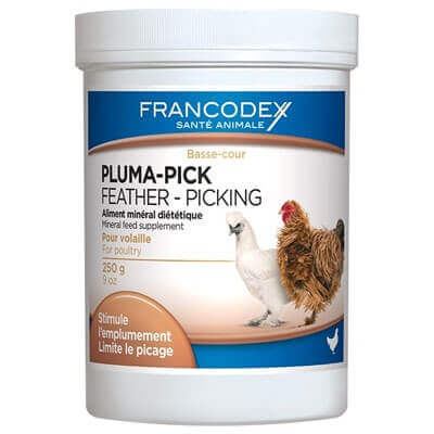 FRANCODEX Pluma-Pick Preparát pro vyvážený růst peří drůbeže 400g FRANCODEX Pluma-Pick Preparát pro vyvážený růst peří drůbeže 400g