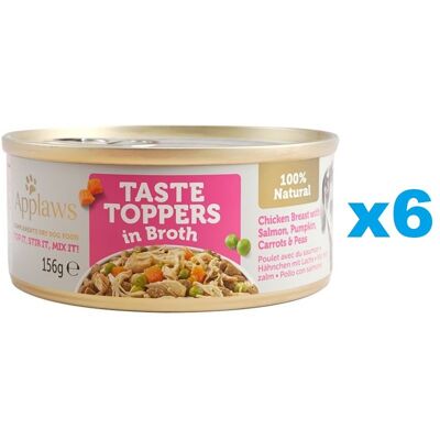 APPLAWS Taste Toppers Kuřecí prsa, losos a dýně ve vývaru 6x156 g APPLAWS Taste Toppers Kuřecí prsa, losos a dýně ve vývaru 6x156 g