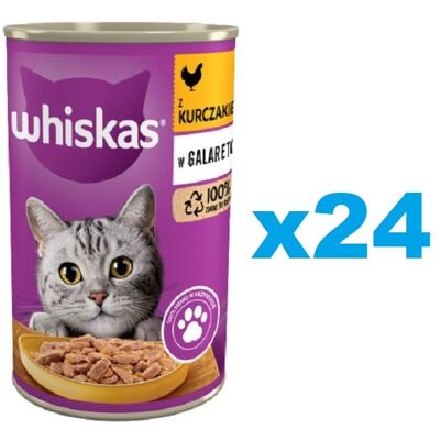 Whiskas Dospělá Kuřecí v želé 24x400 g - Kompletní krmivo pro kočky Whiskas Dospělá Kuřecí v želé 24x400 g - Kompletní krmivo pro kočky