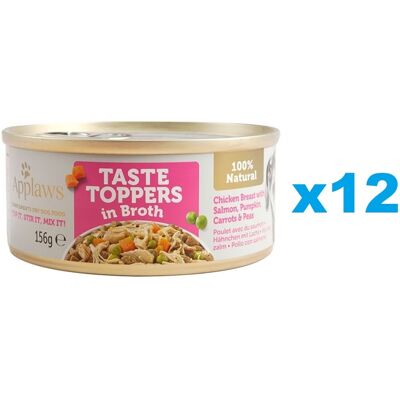 APPLAWS Taste Toppers Kuřecí prsa, losos a dýně ve vývaru 12x156 g APPLAWS Taste Toppers Kuřecí prsa, losos a dýně ve vývaru 12x156 g
