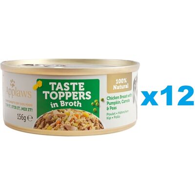 APPLAWS Taste Toppers Kuřecí prsa, dýně a hrášek ve vývaru 12x156 g APPLAWS Taste Toppers Kuřecí prsa, dýně a hrášek ve vývaru 12x156 g