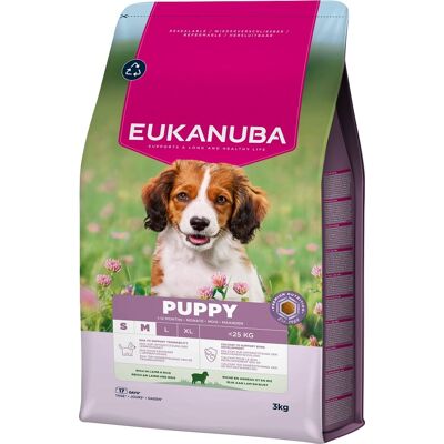 EUKANUBA Puppy Small Medium Breeds Lamb Rice 3 kg granule pro štěňata malých a středních plemen bohatá na jehněčí a rýži EUKANUBA Puppy Small Medium Breeds Lamb Rice 3 kg granule pro štěňata malých a středních plemen bohatá na jehněčí a rýži