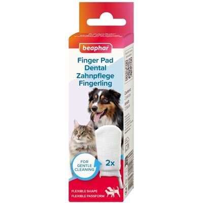 Beaphar Finger Pad Dental 2 ks. nástavce na prst pro čištění zubů pro psy a kočky Beaphar Finger Pad Dental 2 ks. nástavce na prst pro čištění zubů pro psy a kočky