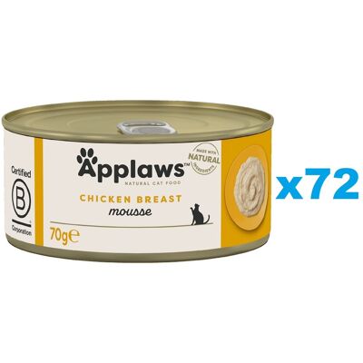 APPLAWS Kocourkuřecí Mousse 72x70g - Kočičí jídlo APPLAWS Kocourkuřecí Mousse 72x70g - Kočičí jídlo