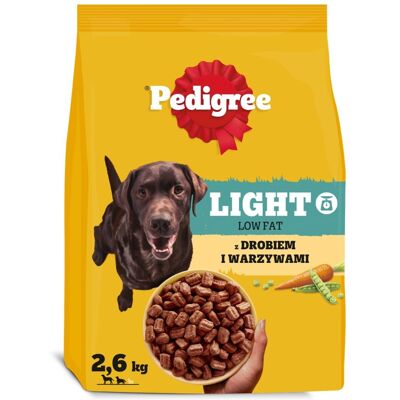 PEDIGREE Adult Light s drůbežím masem a zeleninou nízkokalorického krmiva pro psy 2,6 kg PEDIGREE Adult Light s drůbežím masem a zeleninou nízkokalorického krmiva pro psy 2,6 kg