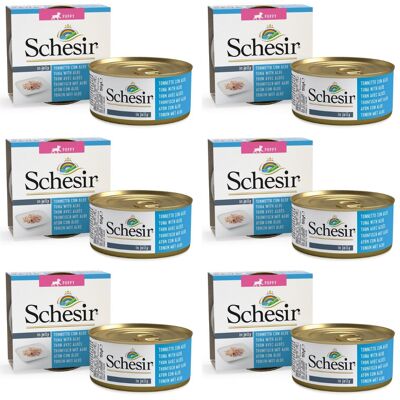 Konzervy s Aloe pro štěňata Schesir 18x150G - Krmivo pro psy Konzervy s Aloe pro štěňata Schesir 18x150G - Krmivo pro psy