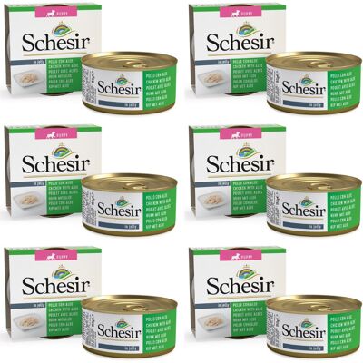 Schesir Štěňata Kuře Aloe - Mokrý krmivo 150g Schesir Štěňata Kuře Aloe - Mokrý krmivo 150g