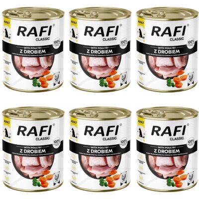 RAFI Classic s drůbeží 6x800 g konzervy pro psy RAFI Classic s drůbeží 6x800 g konzervy pro psy