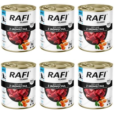 RAFI Classic s jehněčím 6x800 g konzervy pro psy RAFI Classic s jehněčím 6x800 g konzervy pro psy