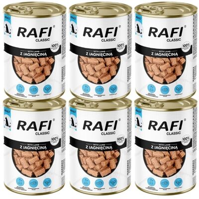 RAFI Classic Jehněčí v omáčce 6x1240 g konzervy pro psy všech plemen RAFI Classic Jehněčí v omáčce 6x1240 g konzervy pro psy všech plemen