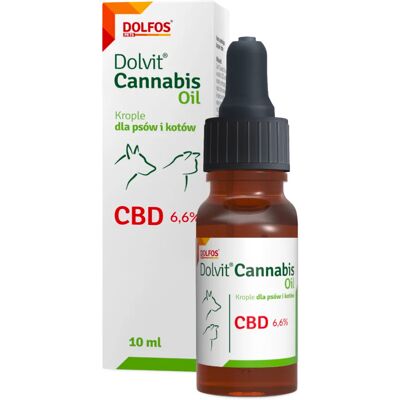 DOLFOS Cannabis Oil 10ml olej z CBD pro psy a kočky DOLFOS Cannabis Oil 10ml olej z CBD pro psy a kočky